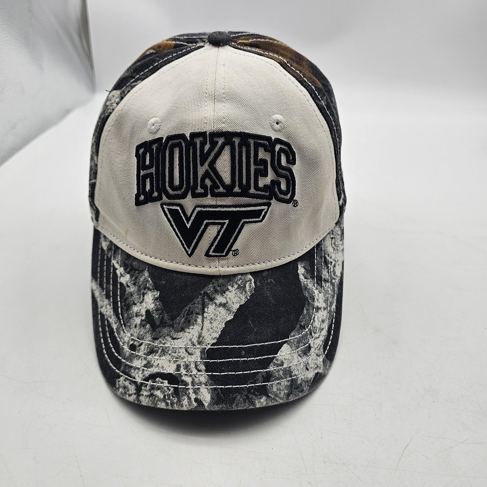 Virginia Tech Hokies Hat Cap Strap Back Mens Camo NCAA‎ Football Signatures